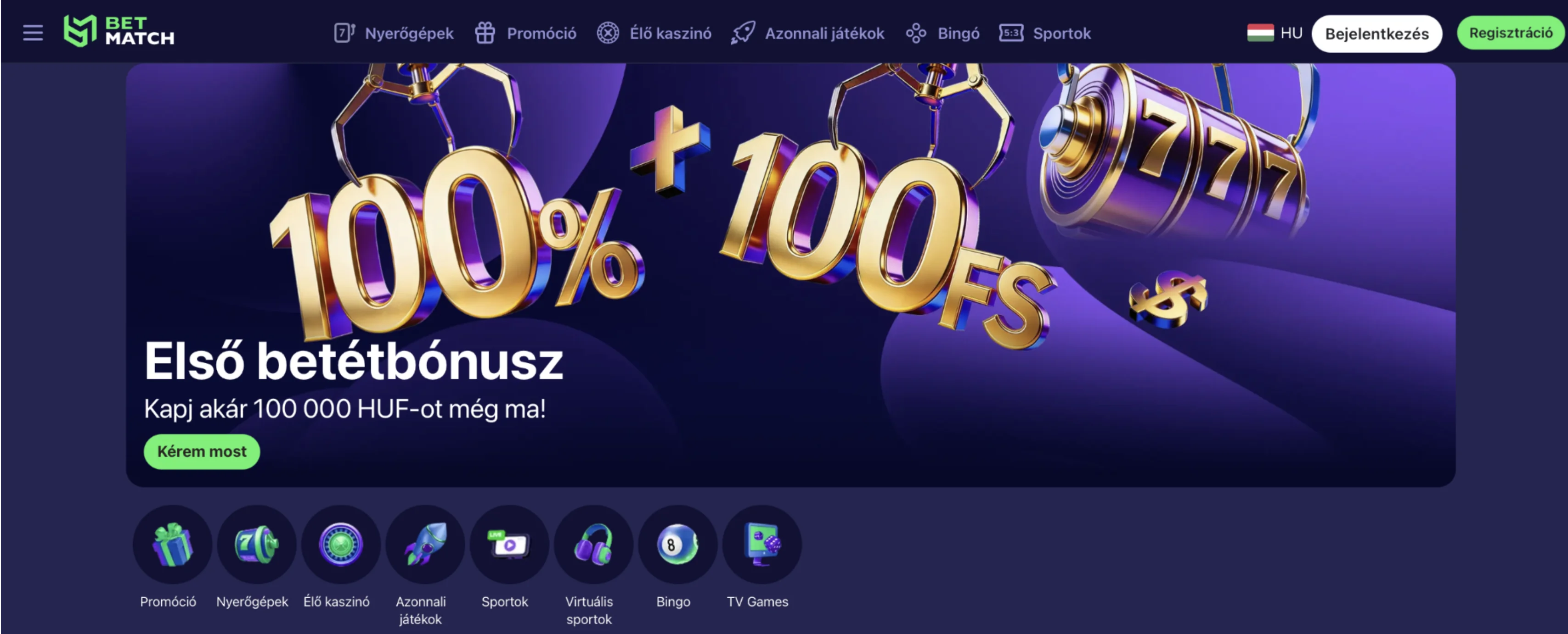 BetMatch sportfogadás oldal