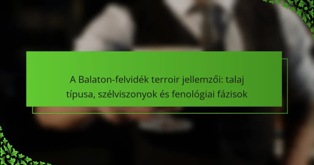 A Balaton-felvidék terroir jellemzői: talaj típusa, szélviszonyok és fenológiai fázisok