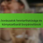 A borászatok fenntarthatósága és a környezetbarát borpárosítások