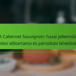A Cabernet Sauvignon: hazai jellemzői, érlelési időtartama és párosítási lehetőségei