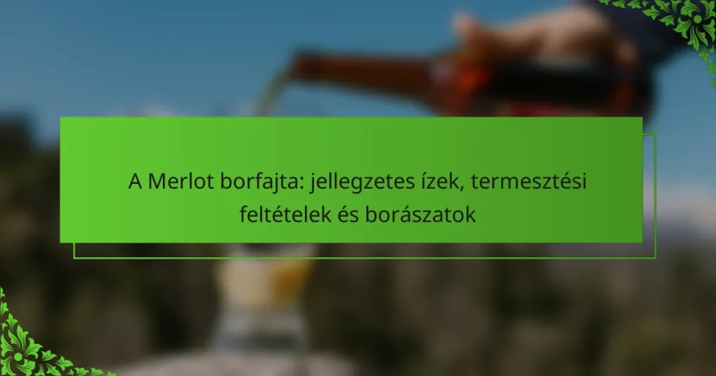 A Merlot borfajta: jellegzetes ízek, termesztési feltételek és borászatok