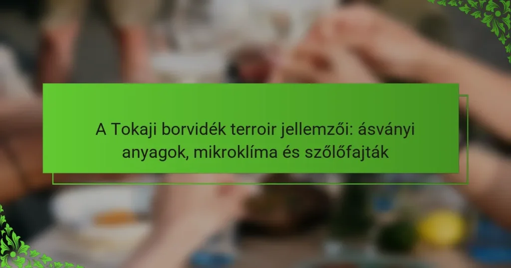 A Tokaji borvidék terroir jellemzői: ásványi anyagok, mikroklíma és szőlőfajták