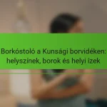 Borkóstoló a Kunsági borvidéken: helyszínek, borok és helyi ízek