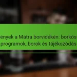 Élmények a Mátra borvidékén: borkóstoló programok, borok és tájékozódás