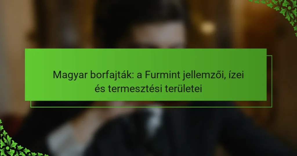 Magyar borfajták: a Furmint jellemzői, ízei és termesztési területei