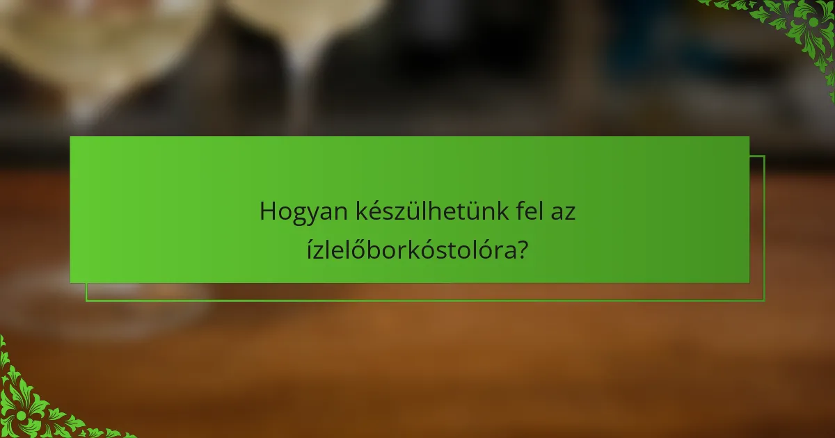 Hogyan készülhetünk fel az ízlelőborkóstolóra?
