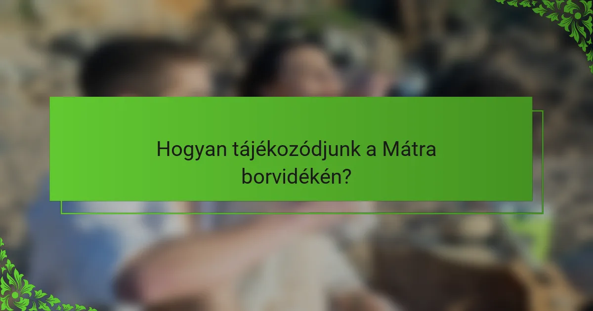Hogyan tájékozódjunk a Mátra borvidékén?