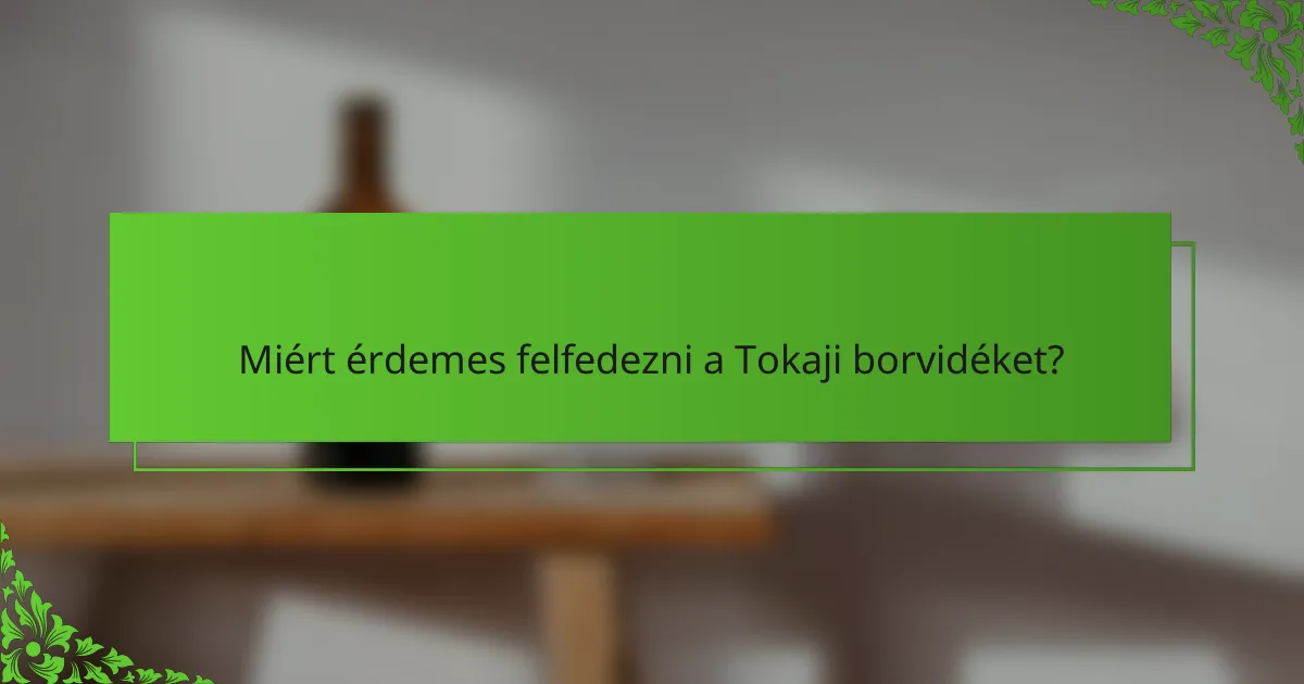 Miért érdemes felfedezni a Tokaji borvidéket?
