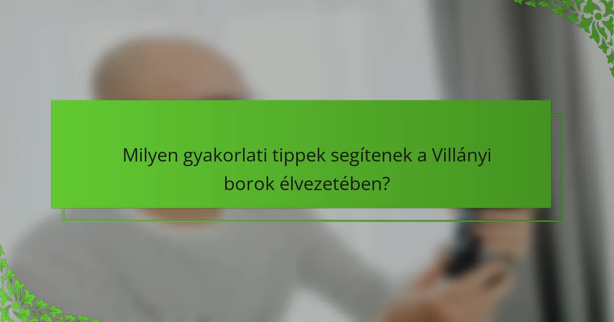 Milyen gyakorlati tippek segítenek a Villányi borok élvezetében?